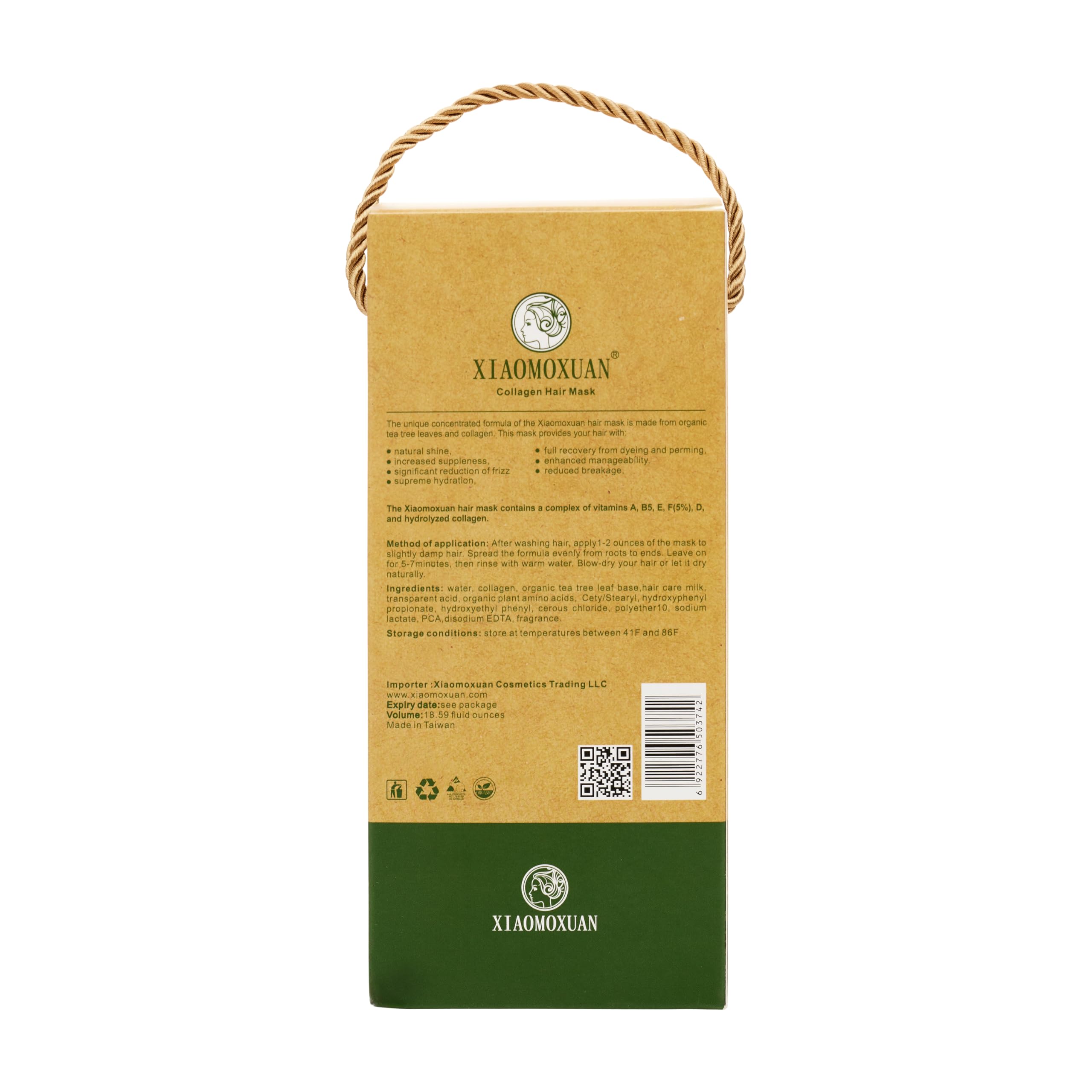 Xiaomoxuan Organic Sulfate-Free formula label emphasizes gentle care.