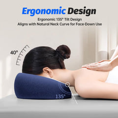 xiaomubiao face-down pillow face-hole — breathable design keeps breathing easy during treatments.