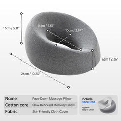 xiaomubiao face-hole pillow back-sleep supports neck alignment and comfortable breathing