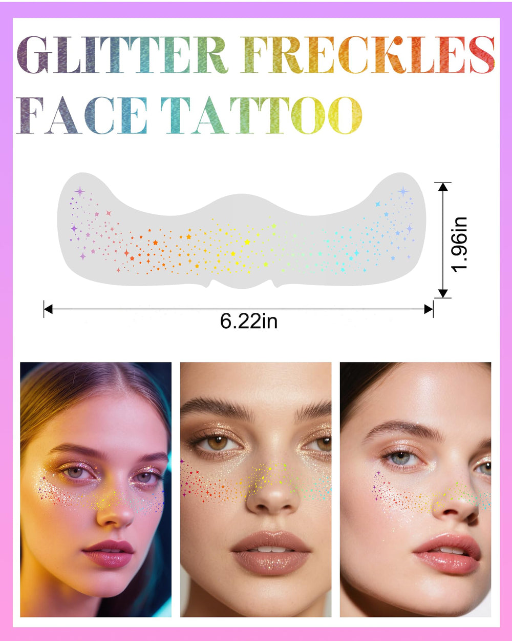 XICZH removable makeup patches come off easily with oil-based remover.
