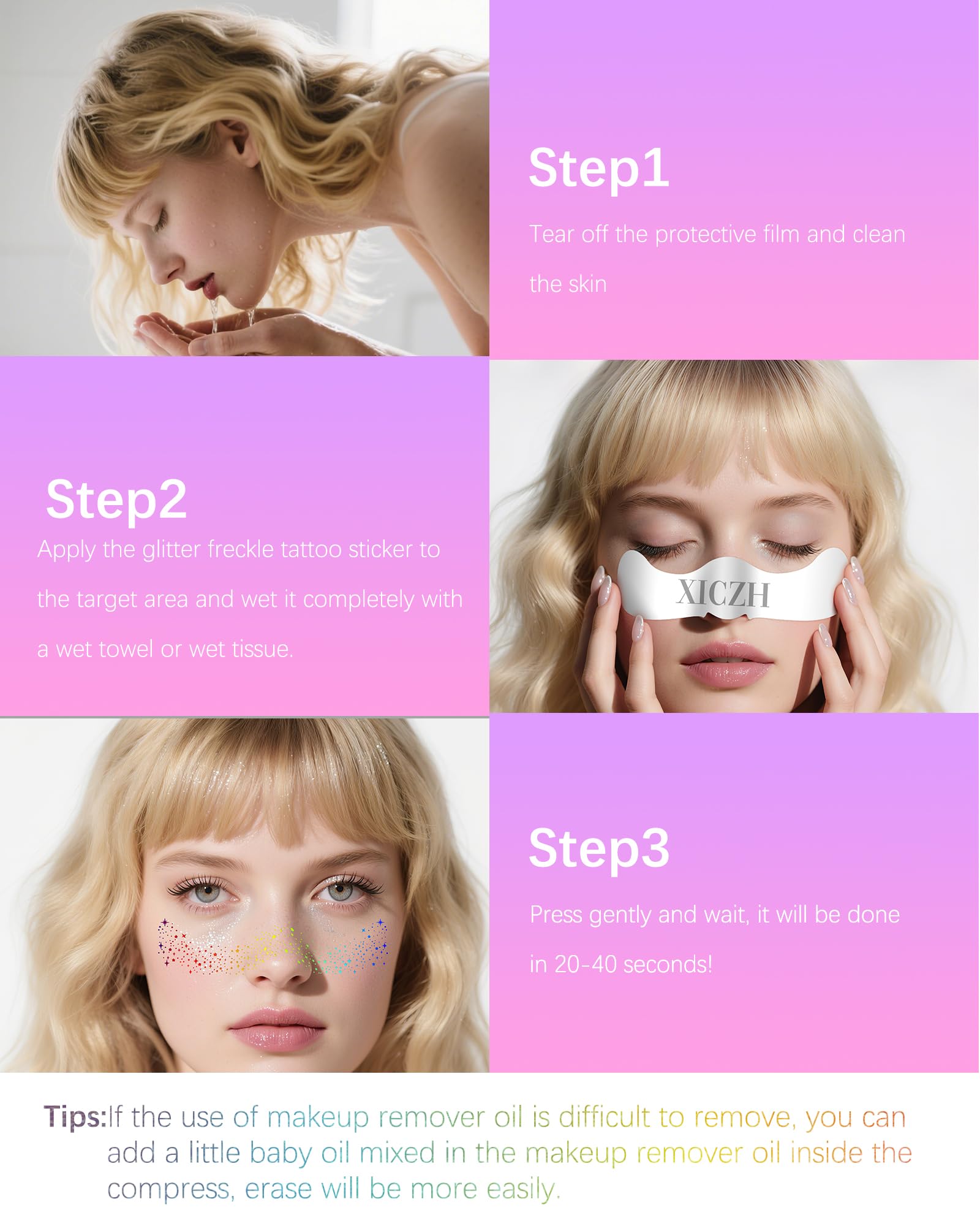 XICZH sweat-resistant stickers stay put through dancing and performances.