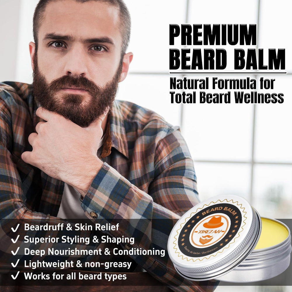 XIKEZAN beard balm tube seals moisture and smooths unruly hairs.