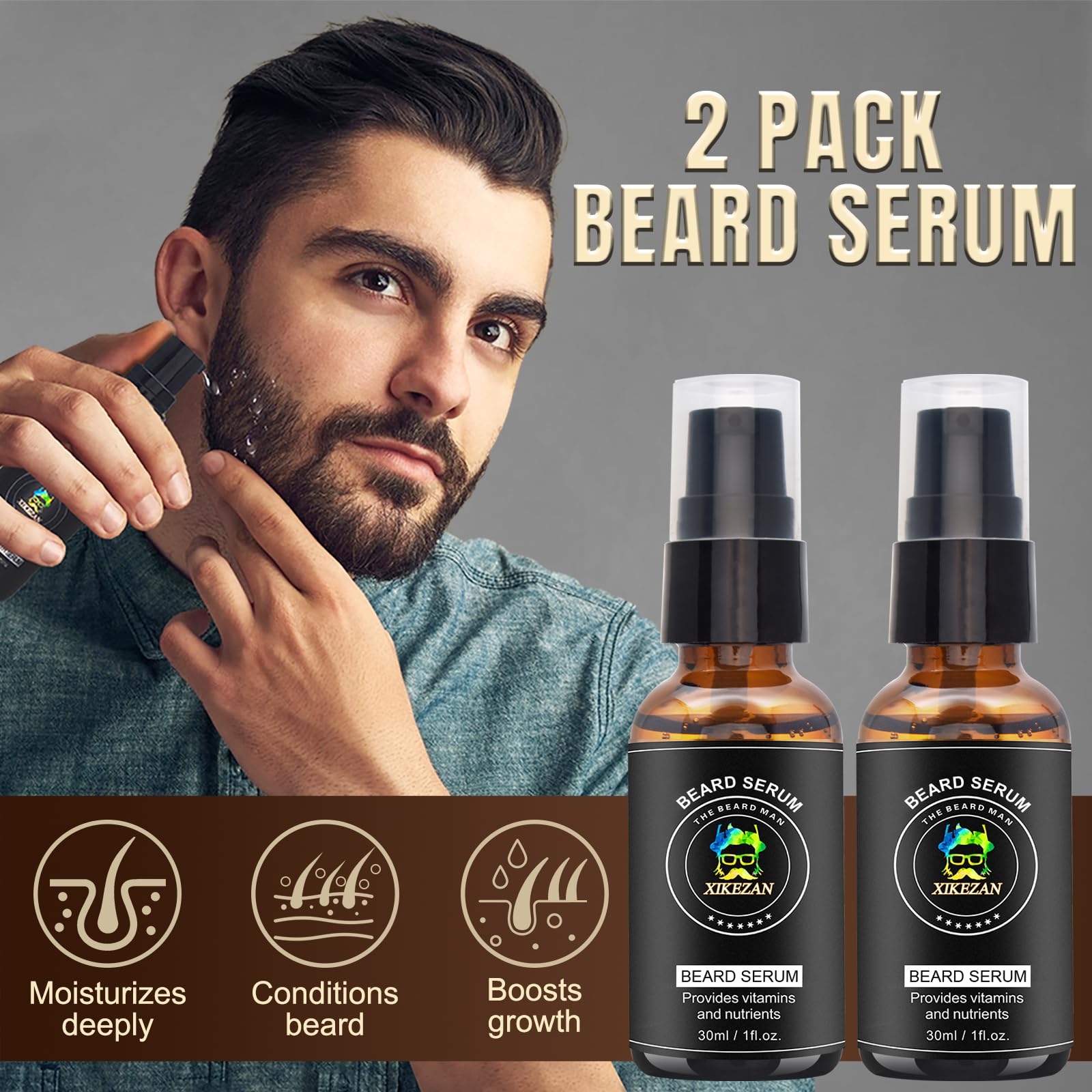 XIKEZAN beard balm tube featured for moisturizing and shaping your beard