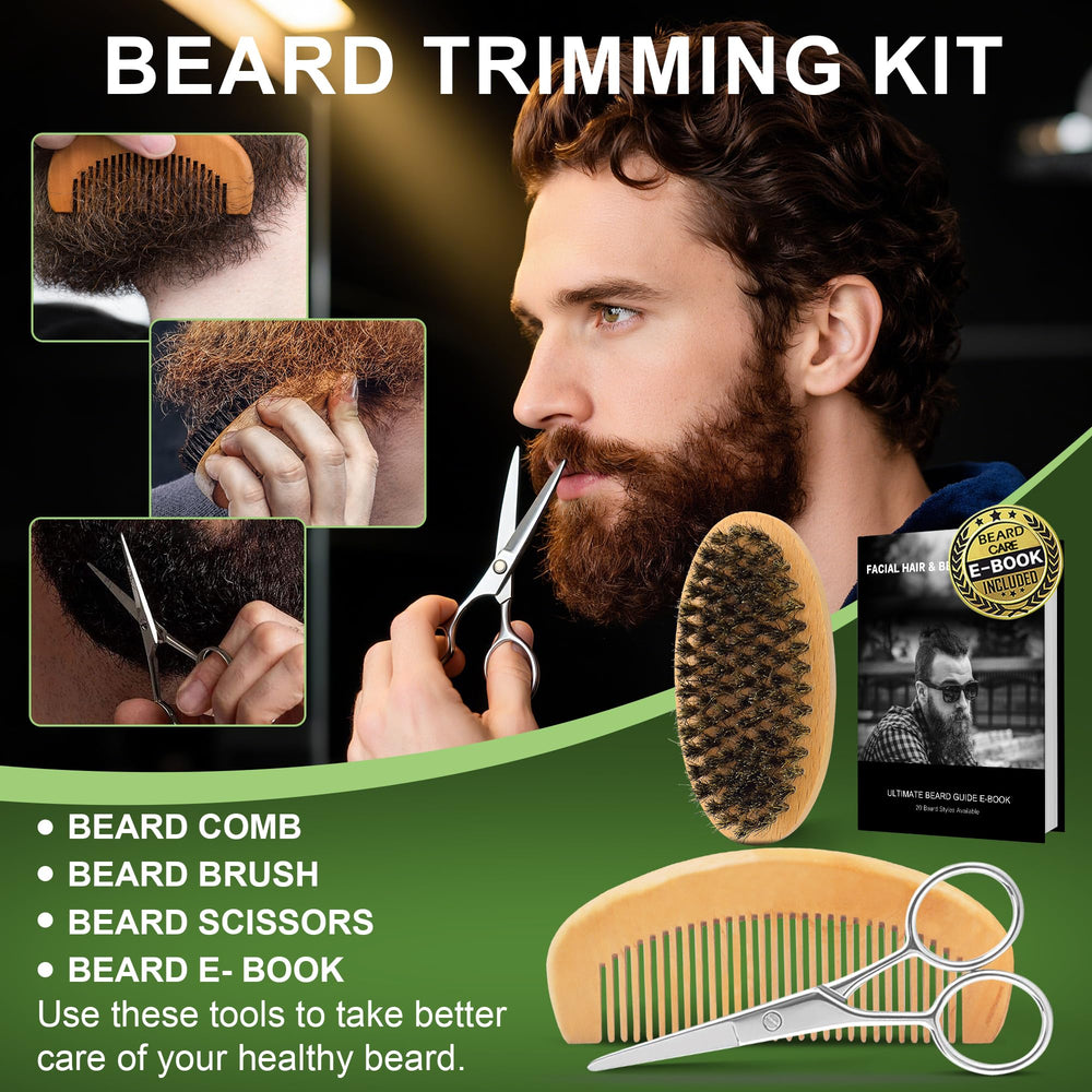 Xikezan beard comb on display, aiding precise grooming and detangling.