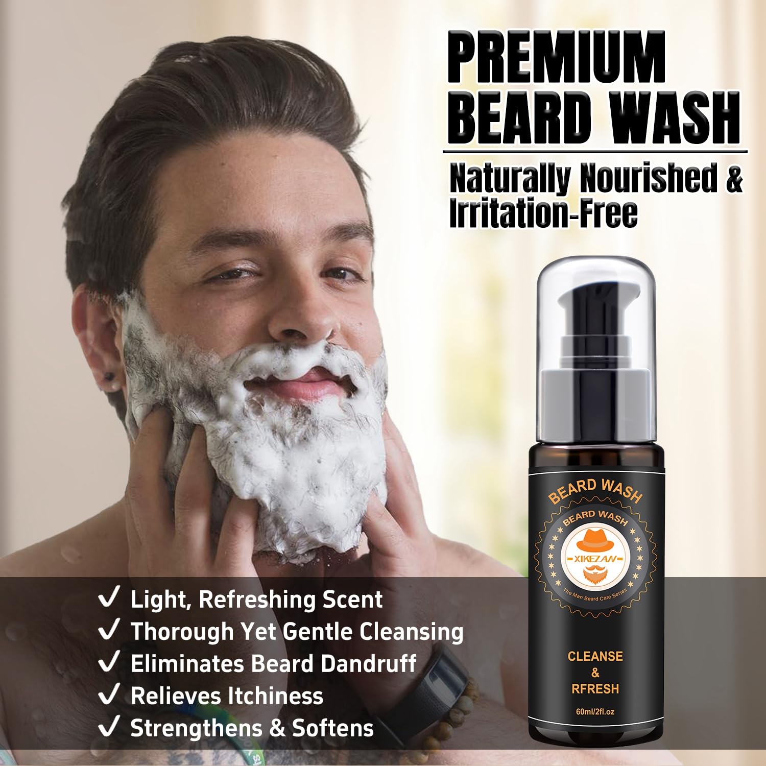 XIKEZAN beard conditioner tube provides nourishment to soften beard and reduce roughness.