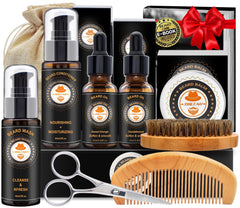 XIKEZAN beard kit gift box shows premium grooming bundle for a polished beard routine.