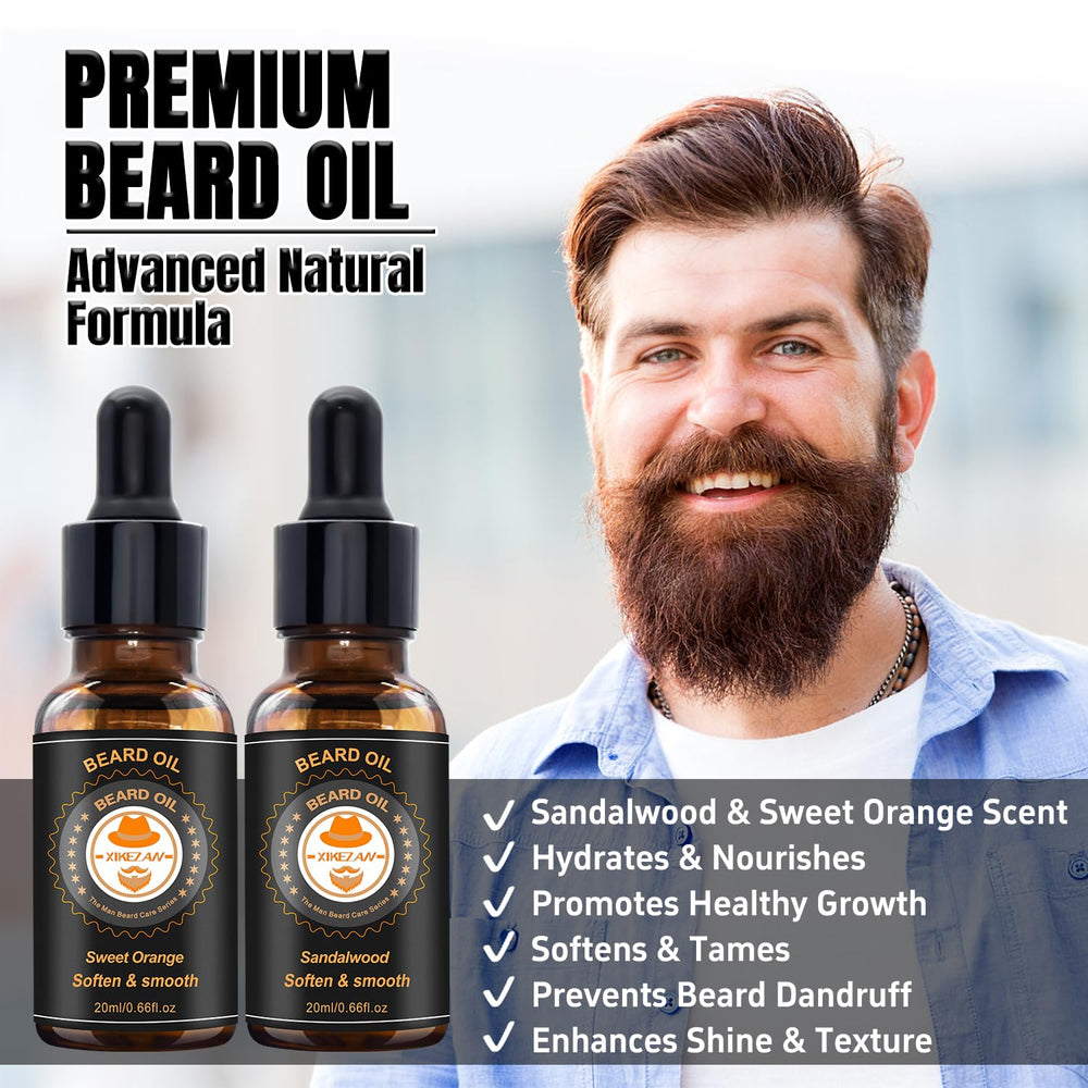 XIKEZAN beard oil bottle 2 multiplies hydration for healthier, happier beard days.