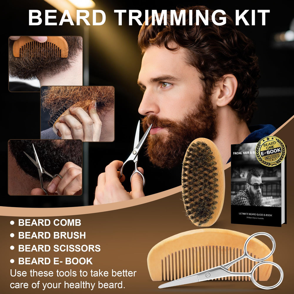 XIKEZAN beard-scissors-stainless blade displays precise trimming for sharp lines.