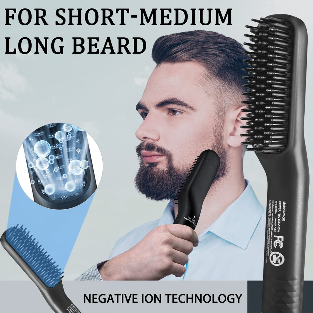 XIKEZAN beard straightener auto-off feature demonstrates smart safety after 30 minutes.