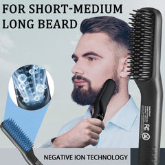 XIKEZAN beard straightener auto-off feature demonstrates smart safety after 30 minutes.