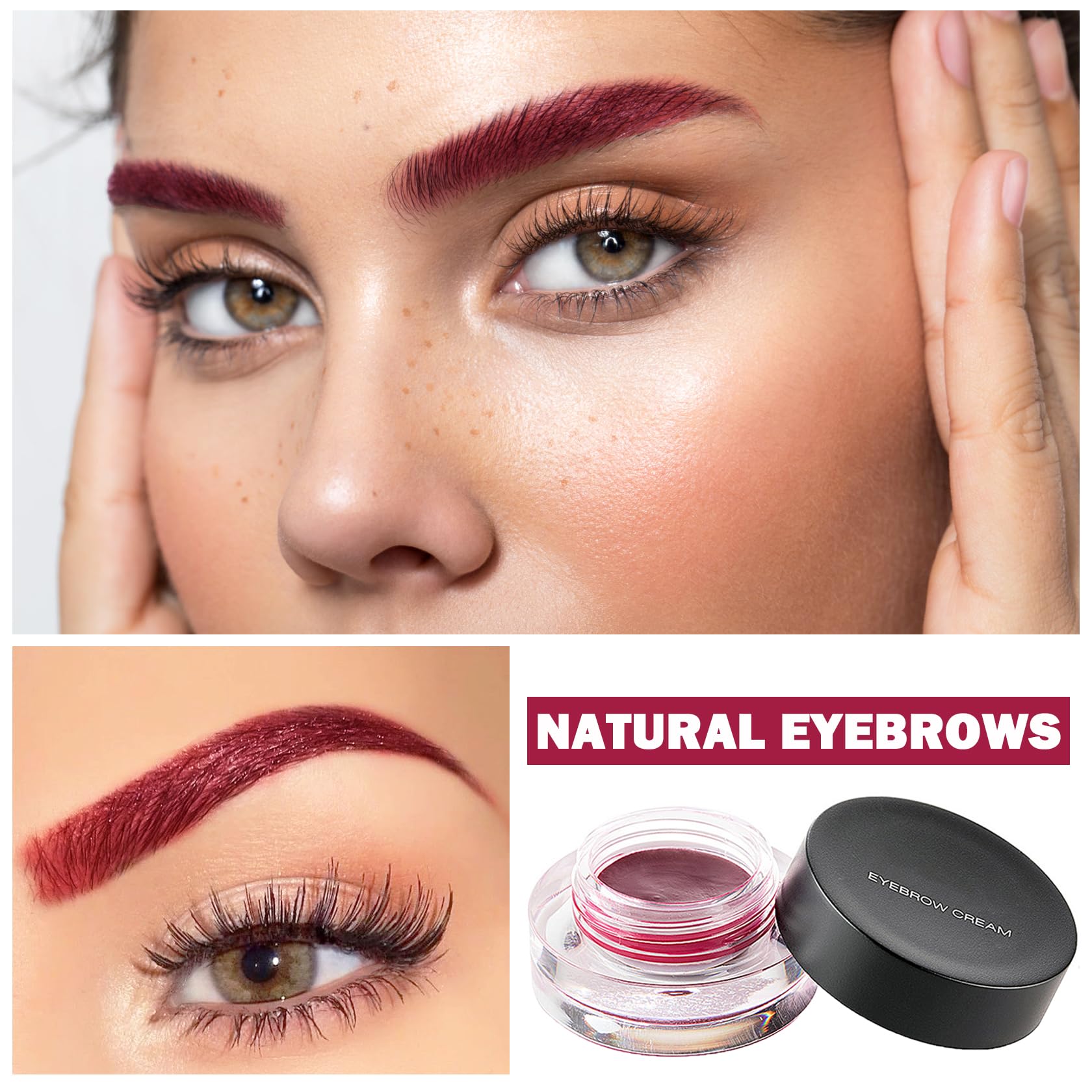 XINGXYUEL twelve-color swatches show rich pigment for natural-looking brows.