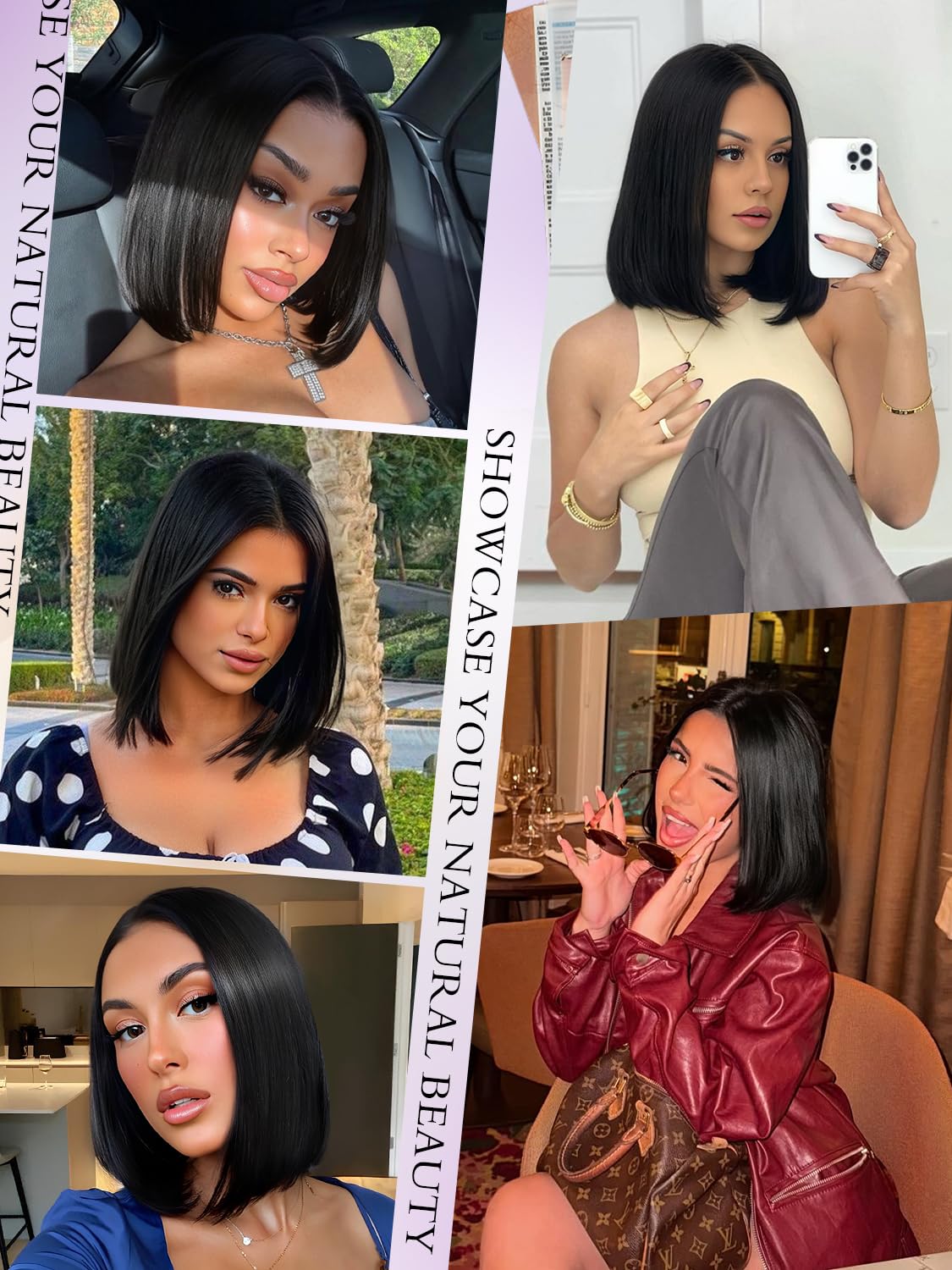 Xinjiju bob wig ideal for weddings, parties, and everyday looks.