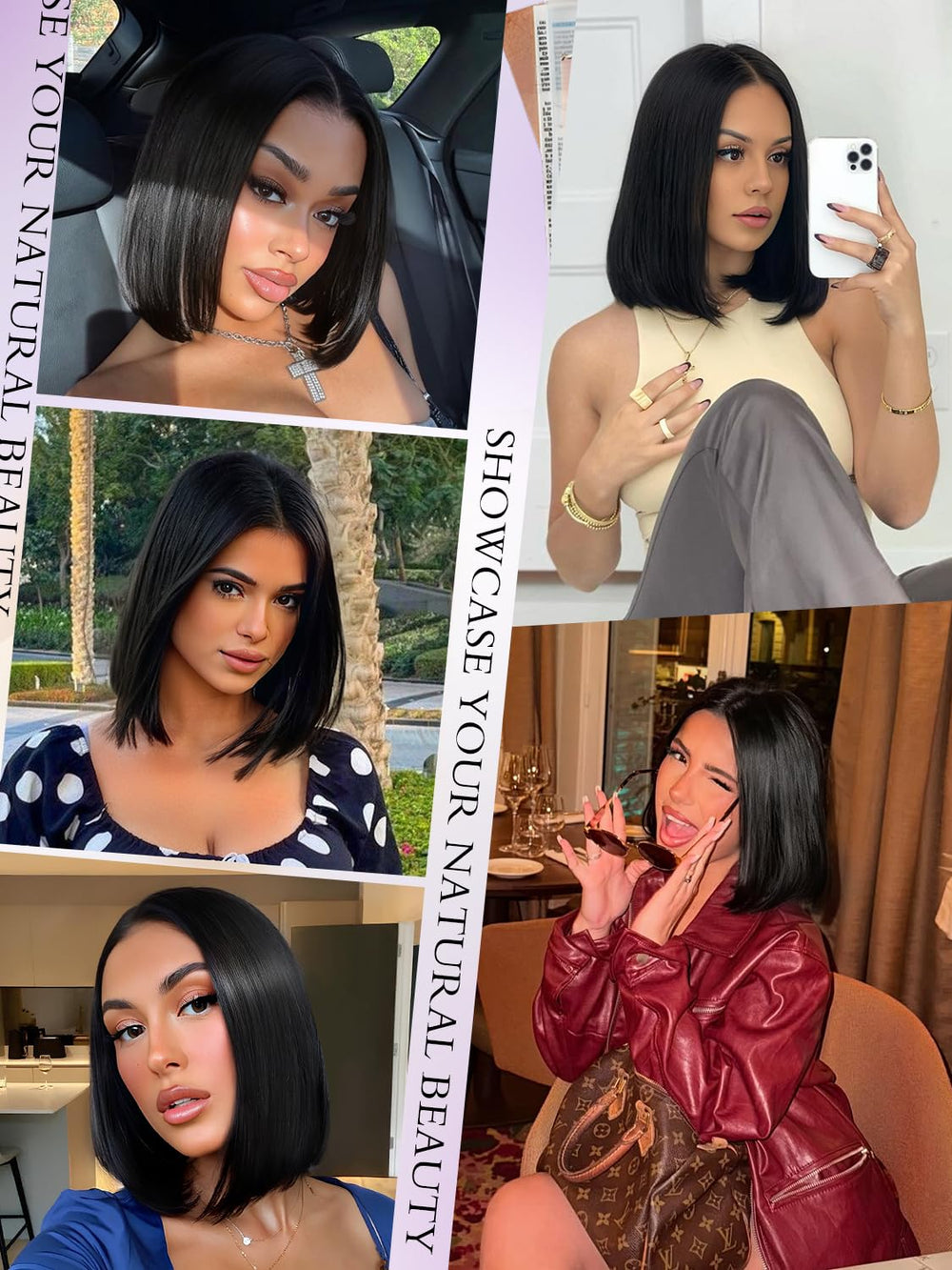 Xinjiju bob wig ideal for weddings, parties, and everyday looks.