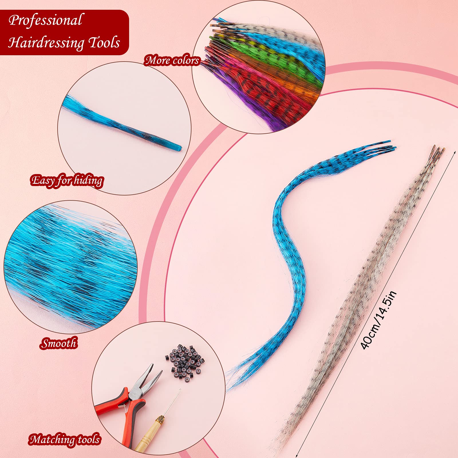 Xinnun 13-color feathers close-up showing diverse color options