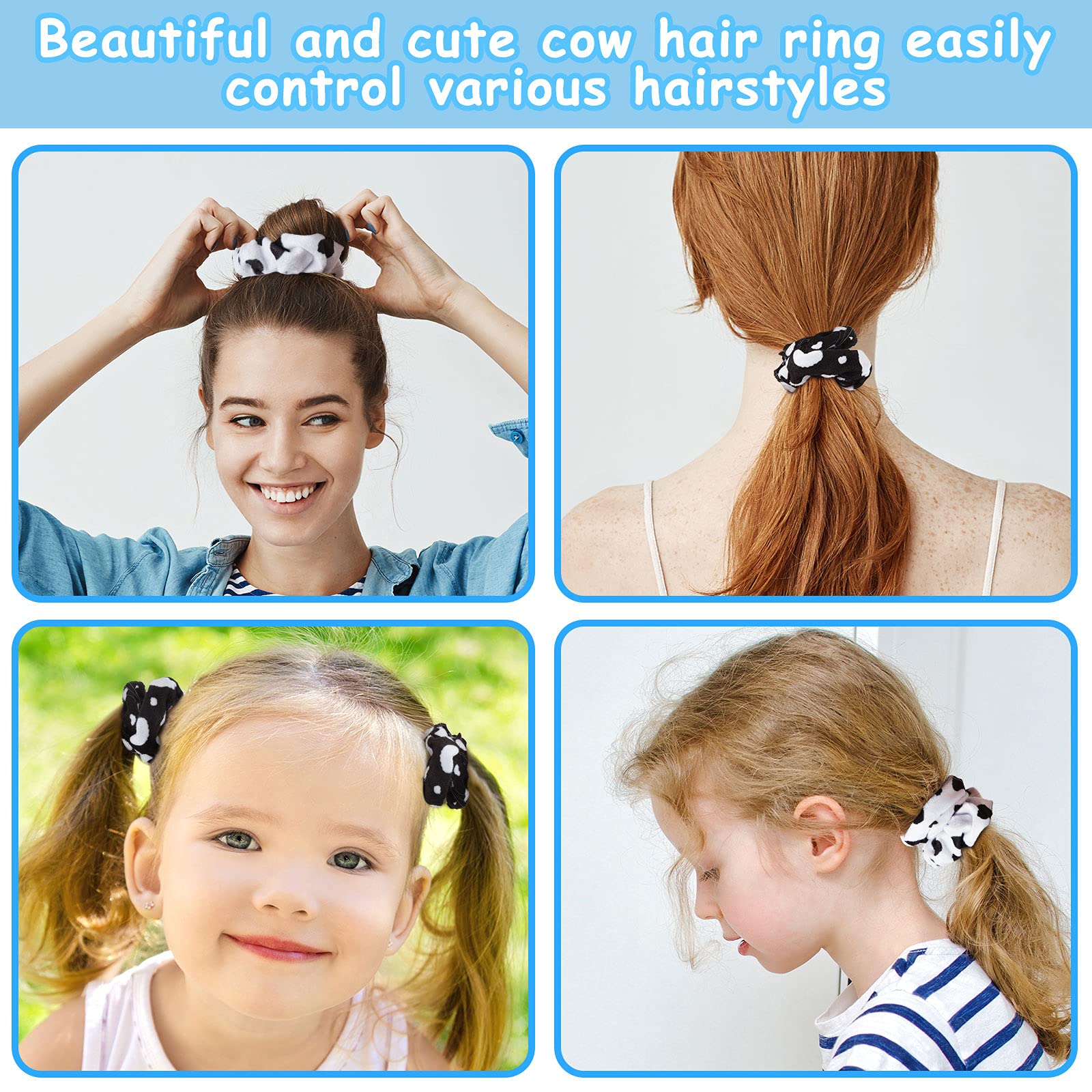Xinnun cowgirl-themed party scrunchies complement Western outfits.