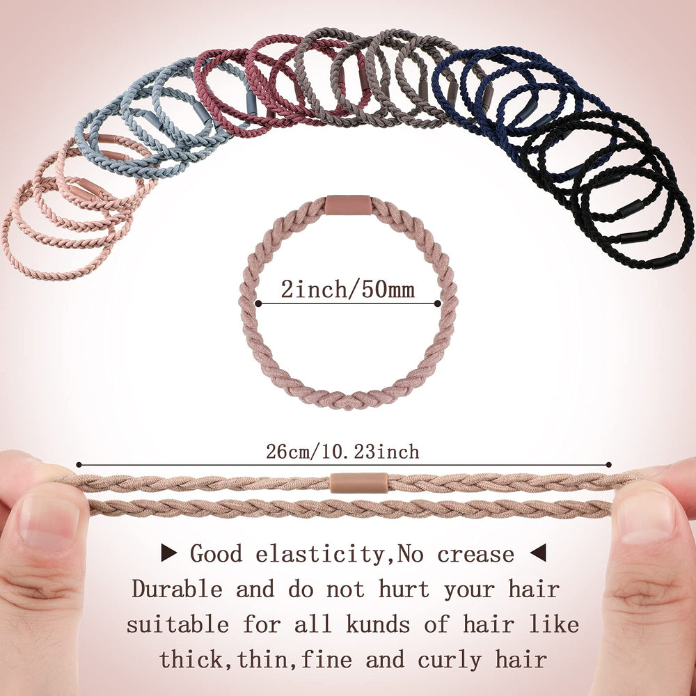 Xinnun multicolor hair ties highlight versatile styling options and color matching.