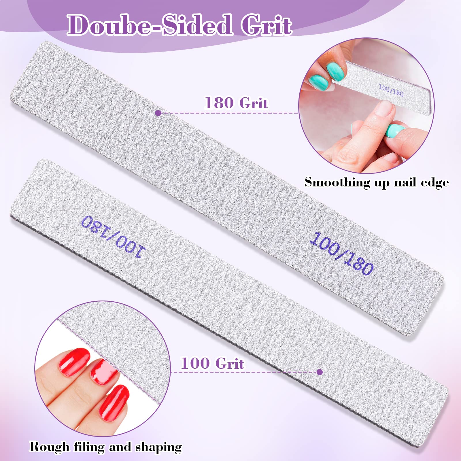 Xinnun double-sided emery boards offer two-grit versatility for filing