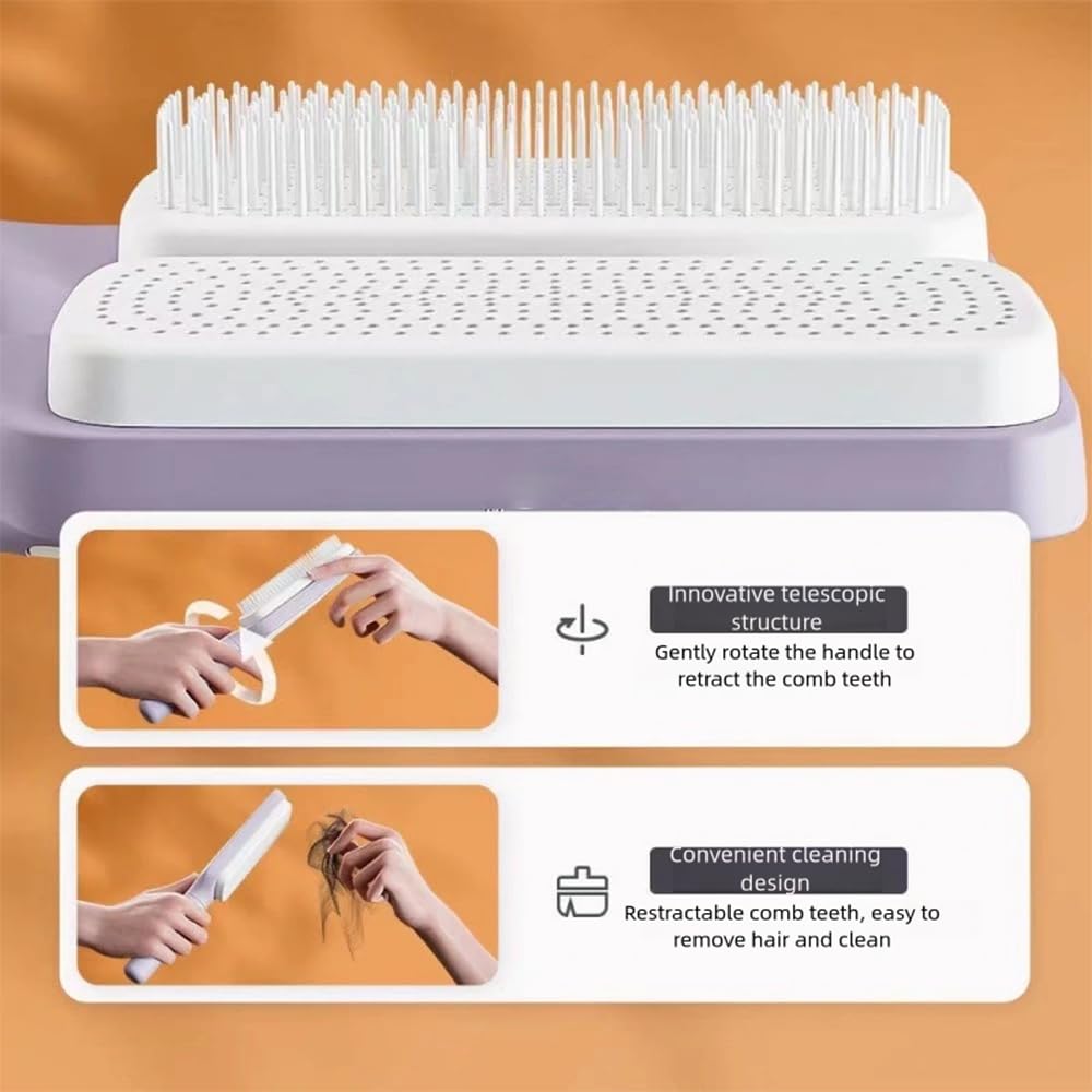 Xinqirity anti-static massage-bristles reduce frizz while soothing scalp.