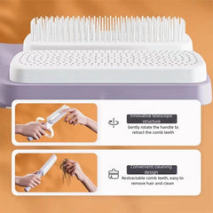 Xinqirity anti-static massage-bristles reduce frizz while soothing scalp.