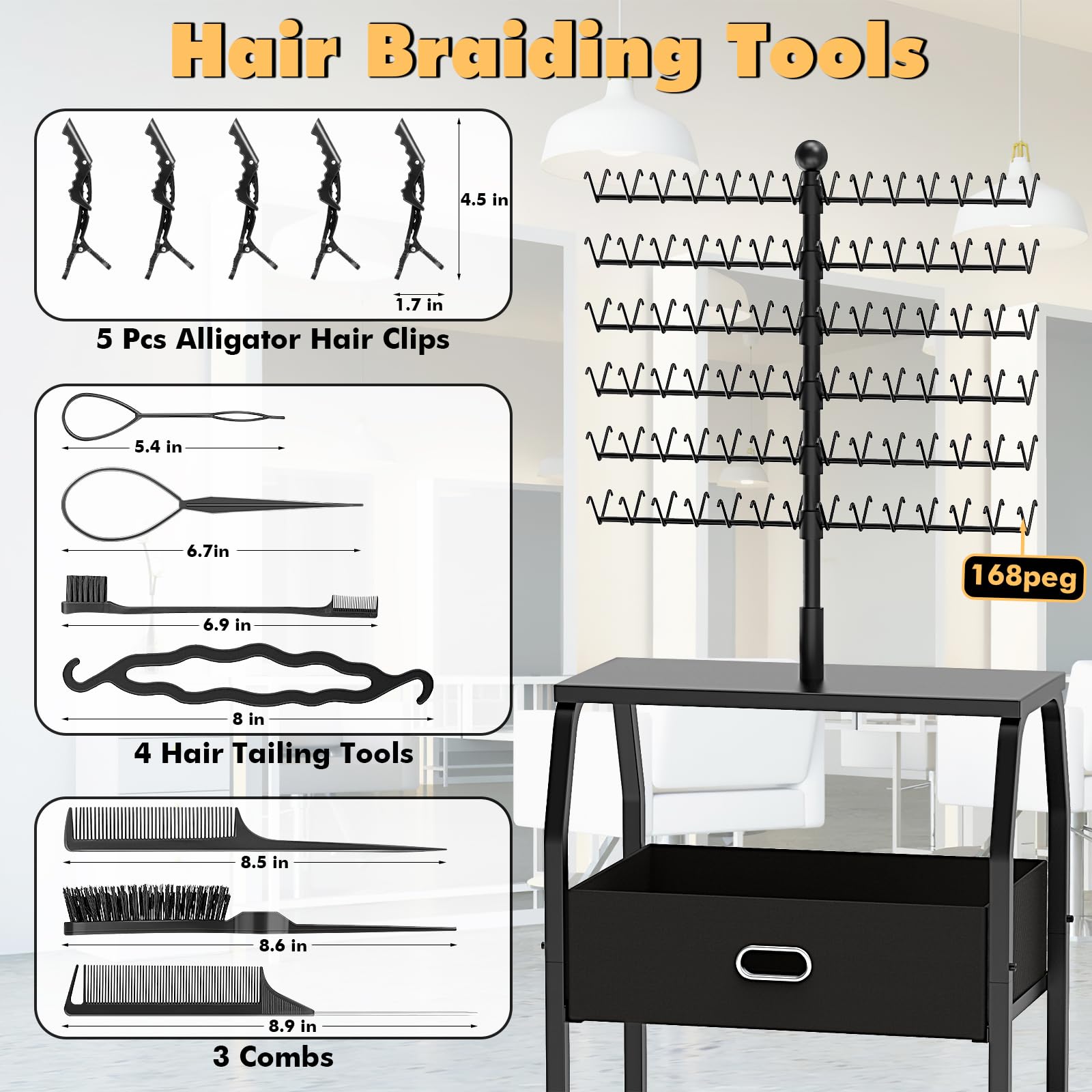 XINTUO easy-assembly braiding stand reduces setup time for busy stylists
