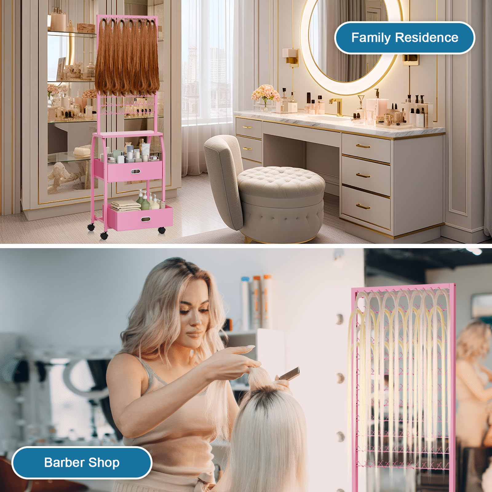 XINTUO mobile stylist workstation supports flexible salon or home braiding.