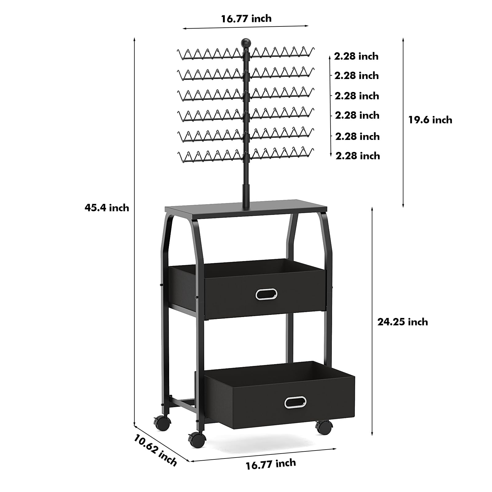 XINTUO multi-tiered peg system neatly separates hair extensions for faster braiding