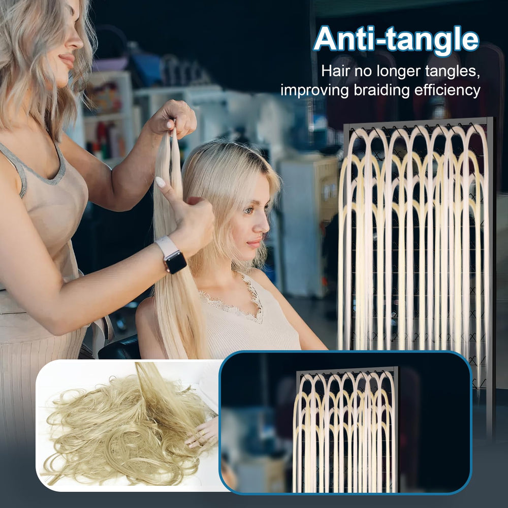 XINTUO two-sided peg system keeps hair extensions organized and tangle-free.