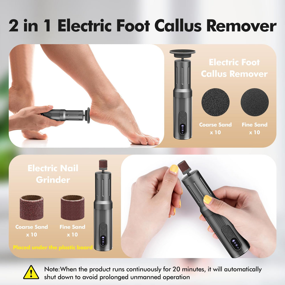 Xisuoka foot filer speed controls for customized pedicure intensity.