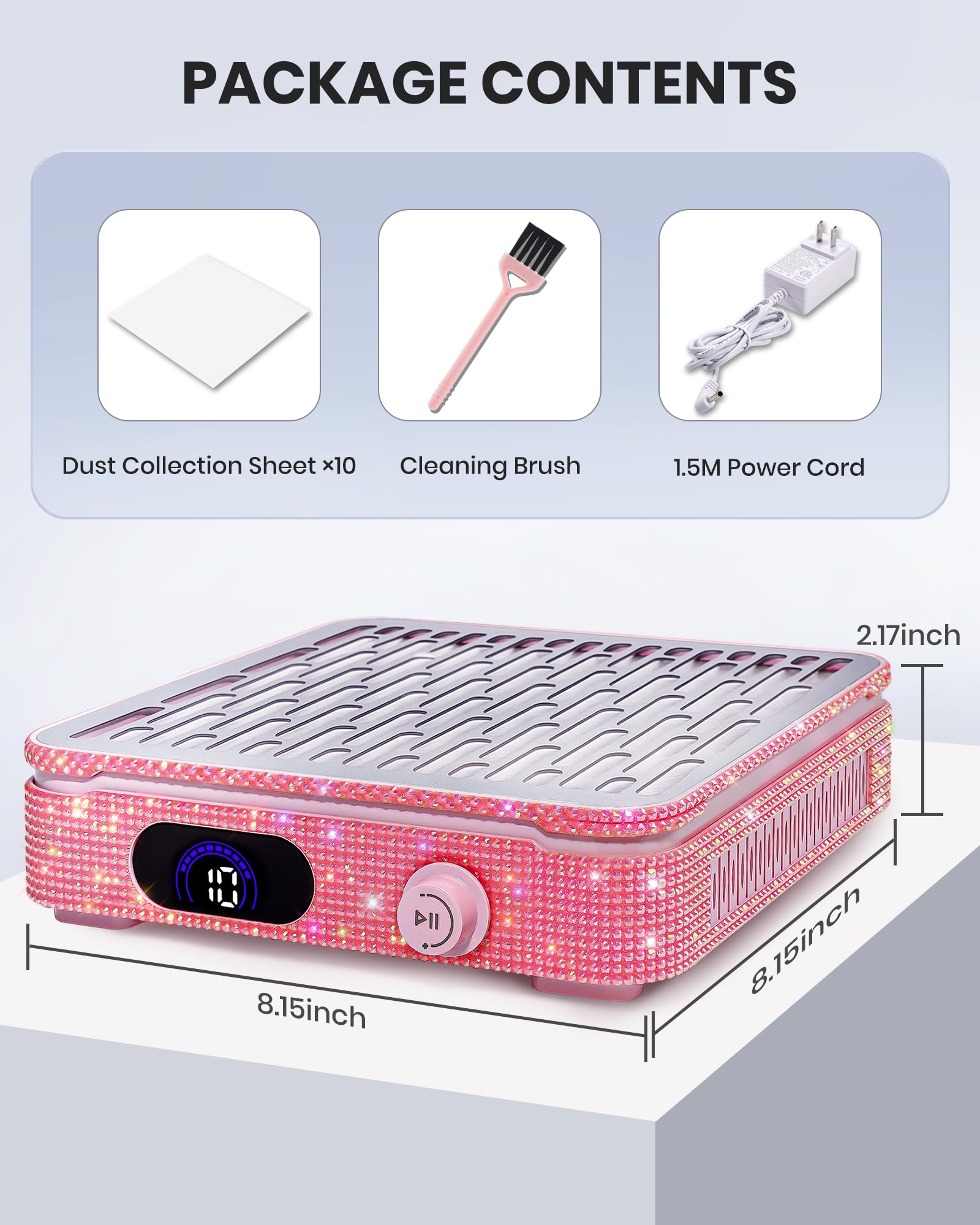 XISZMOG nail dust collector easy-clean cycle supports simple maintenance routines.
