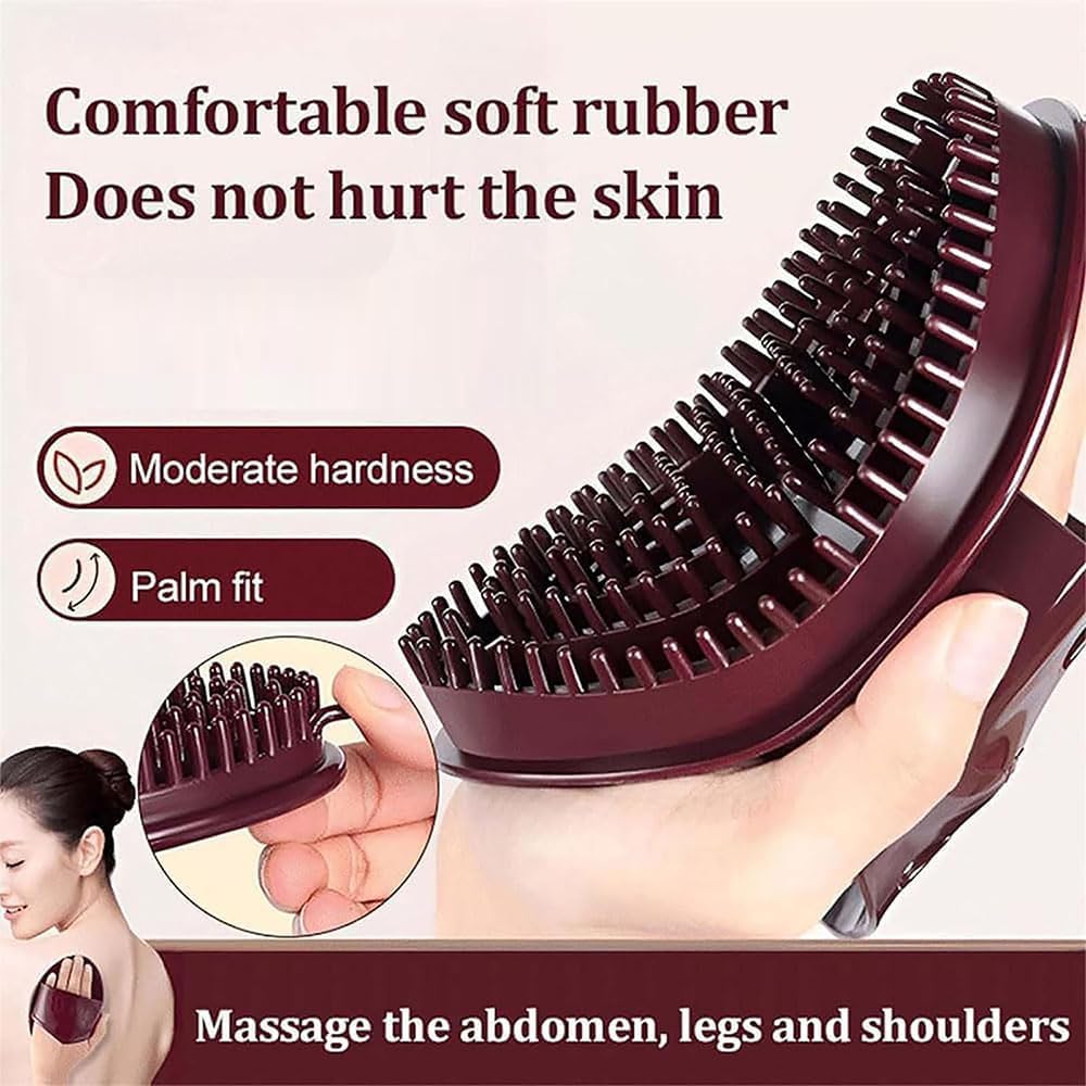 XiuFa Meridian Brush with Ergonomic Handle allows controlled, comfortable full-body brushing.