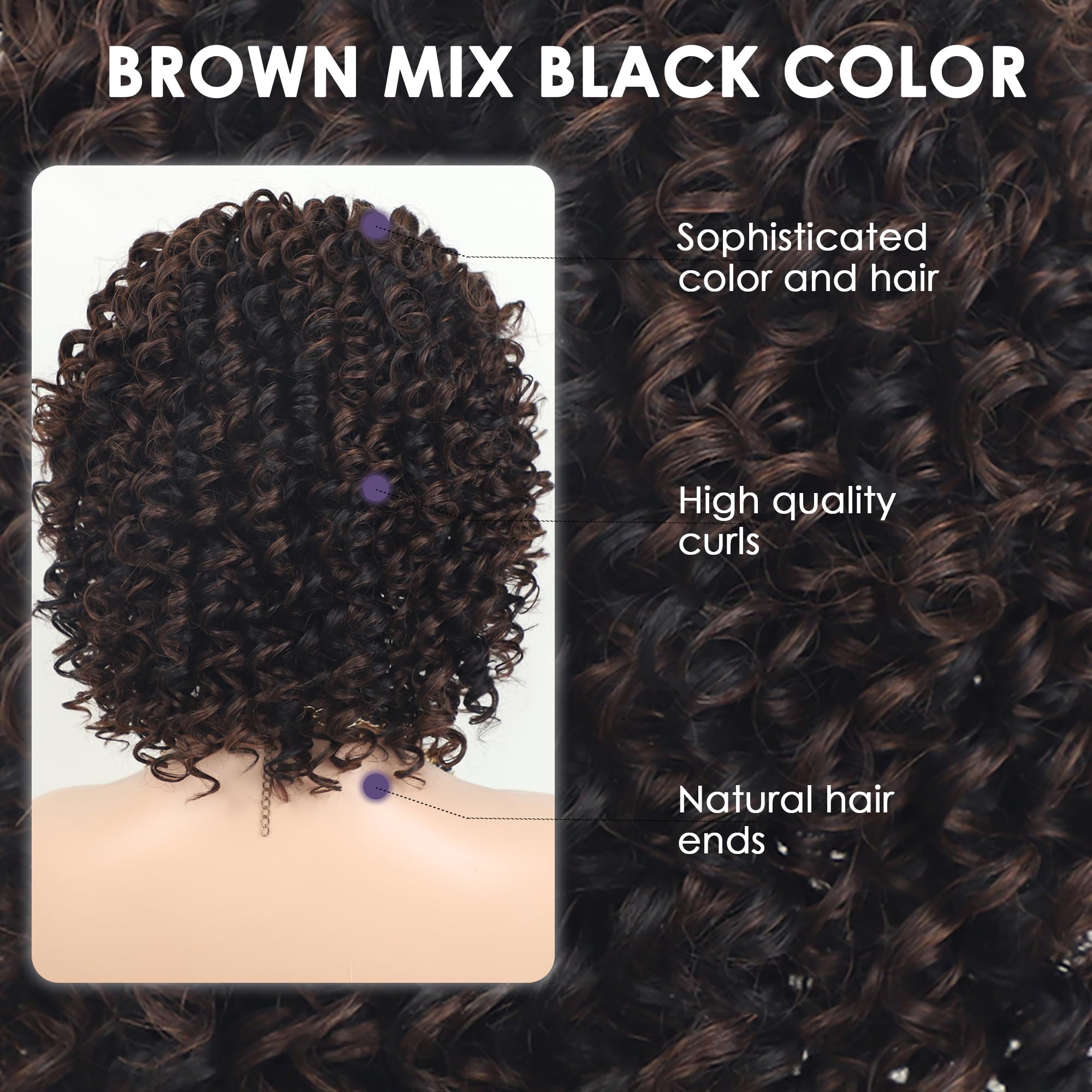 XIUFAXIRUSI peluca afro con bangs lateral, estilo moderno y cómodo