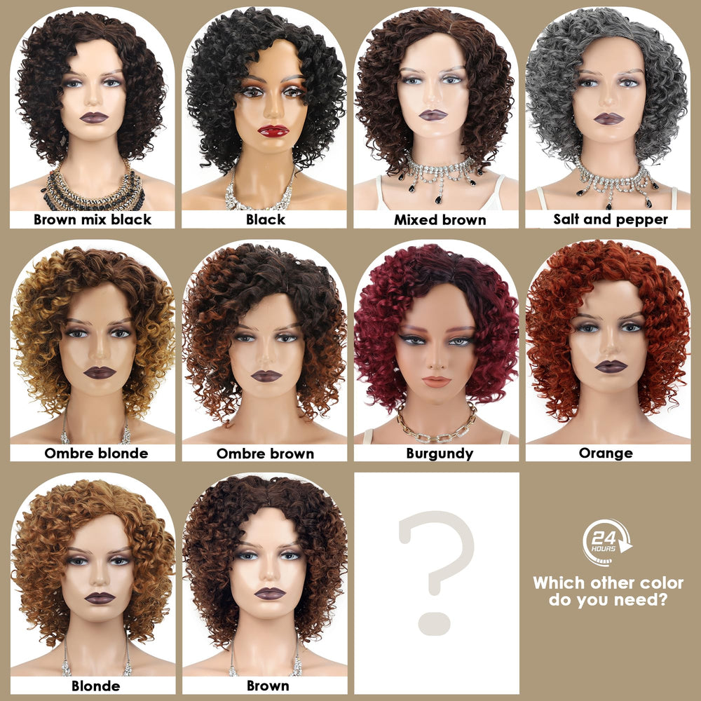 XIUFAXIRUSI peluca afro rizada, tacto suave para comodidad diaria