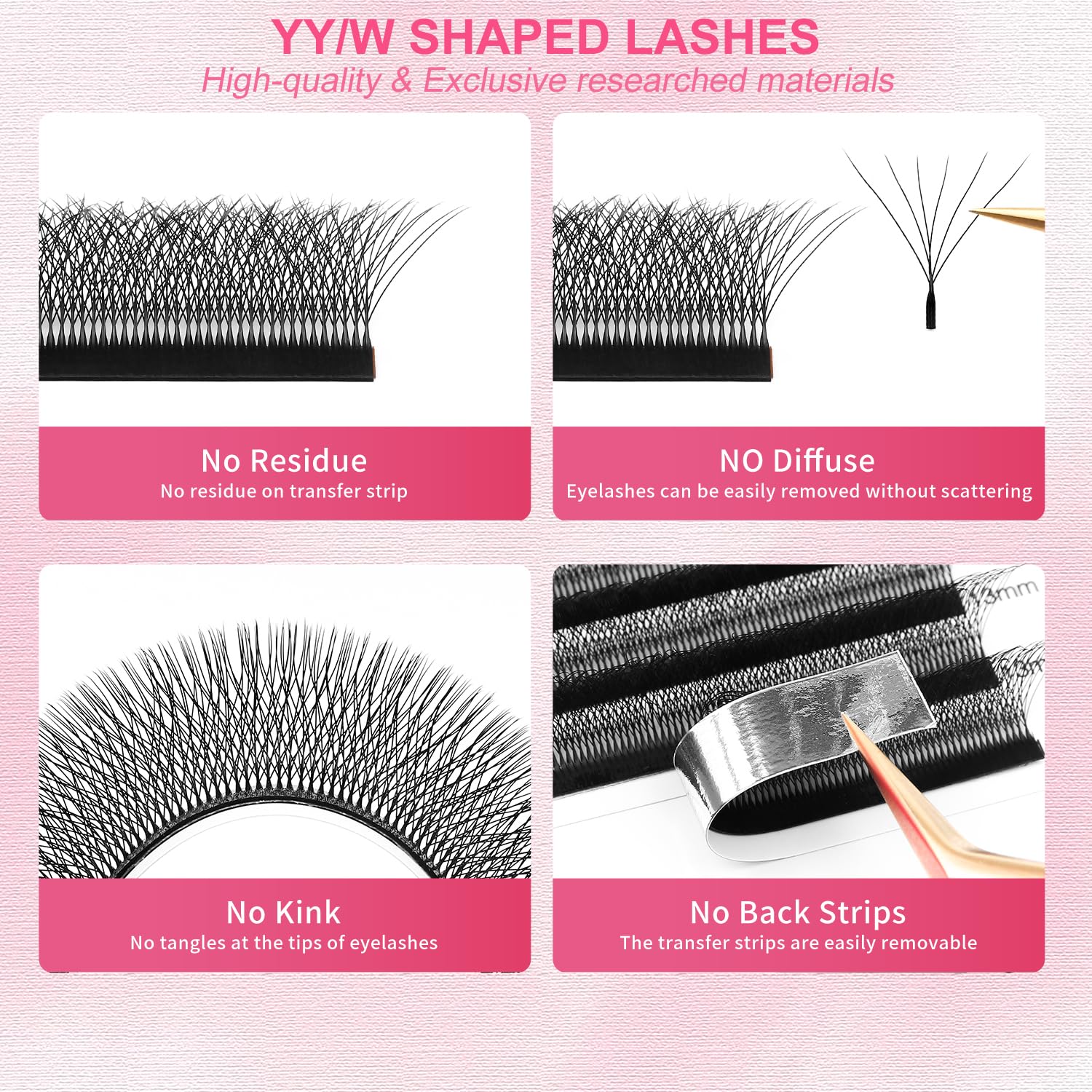 XIUSUZAKI matte black packaging highlights premium lash extension quality.