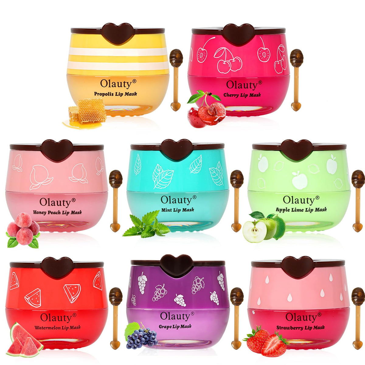 Xiuxixu Bee Lip Balm Honey Pot provides deep hydration for dry lips.