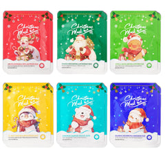 Xiuxixu Christmas mask pack front shows festive design for gifting and self-care.
