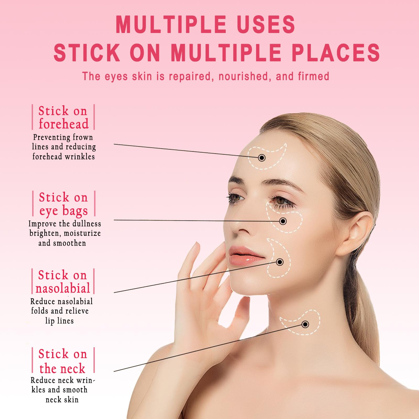 Xiuxixu collagen eye patches closeup – plump, refreshed under-eye area.