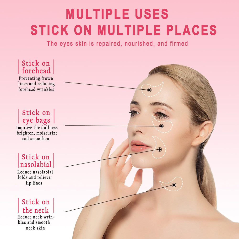 Xiuxixu collagen eye patches closeup – plump, refreshed under-eye area.
