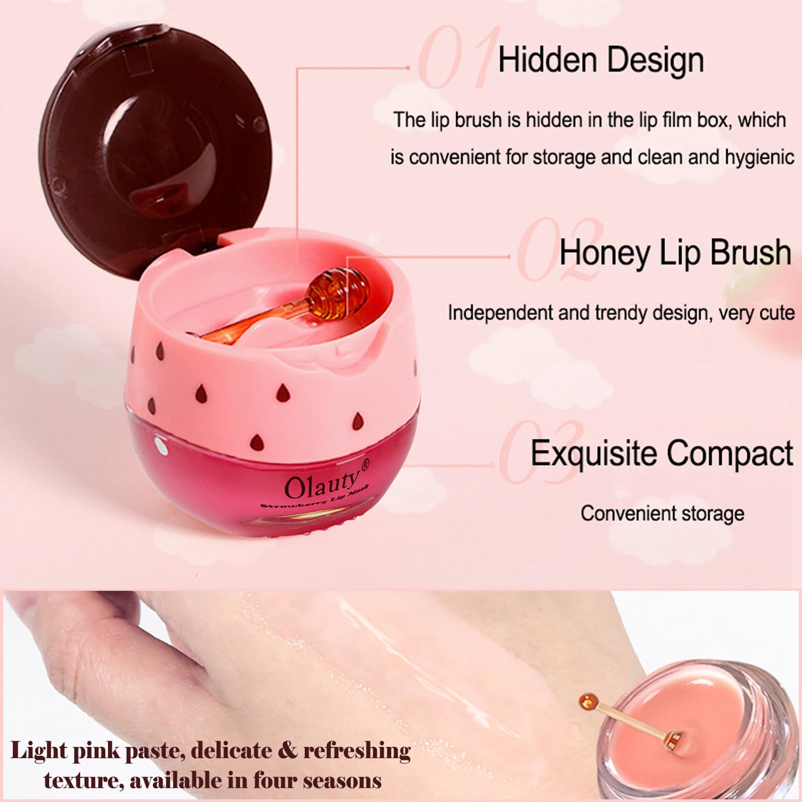 Xiuxixu compact lip balm packaging emphasizes portability for on-the-go hydration.