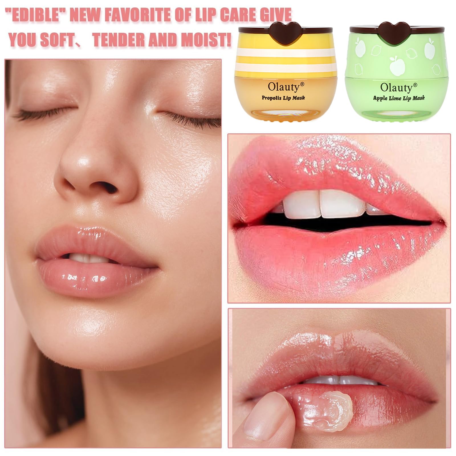 Xiuxixu lip-care routine with exfoliating effect suggests refreshed morning lips.