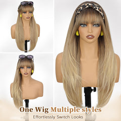 XIXIBI 26-inch layered wig offers versatile styling options.