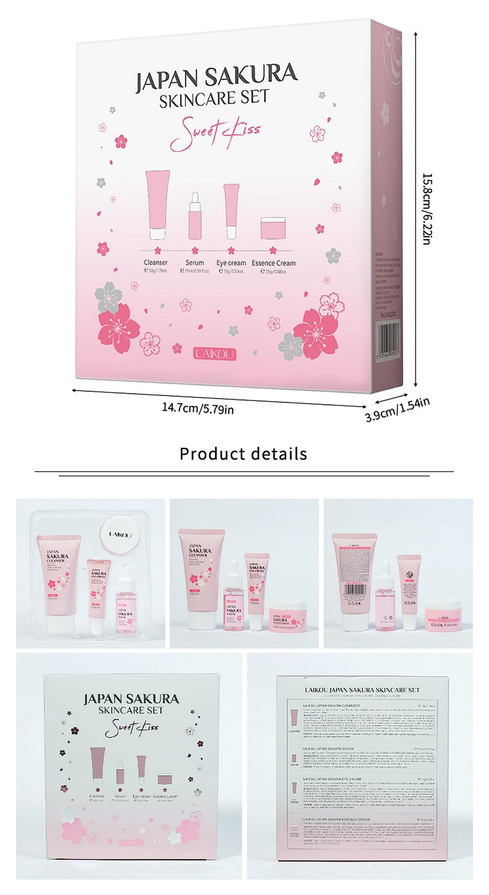 XJBD Japan Sakura Essence bottle—quick-absorb hydration for daily prep.