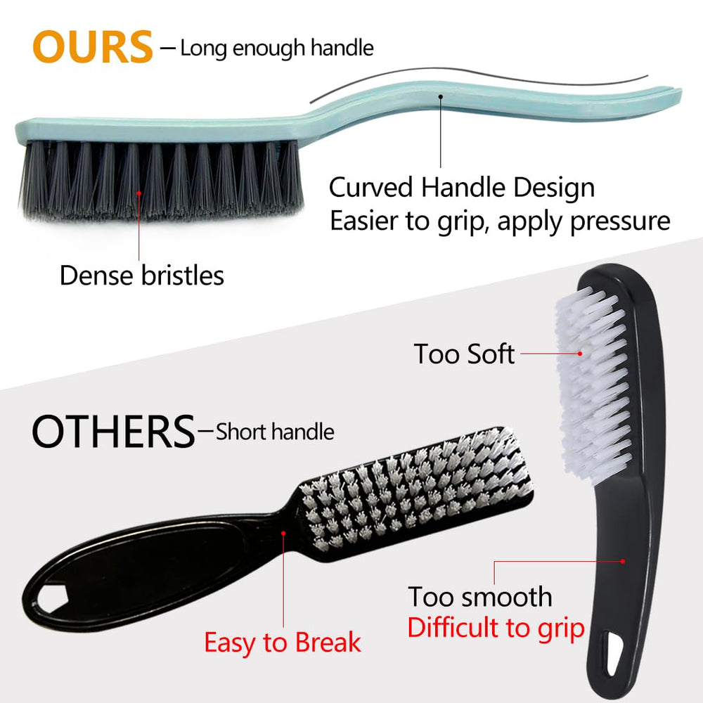 Xjinmin foot brush dense bristles remove grime on floors and surfaces.