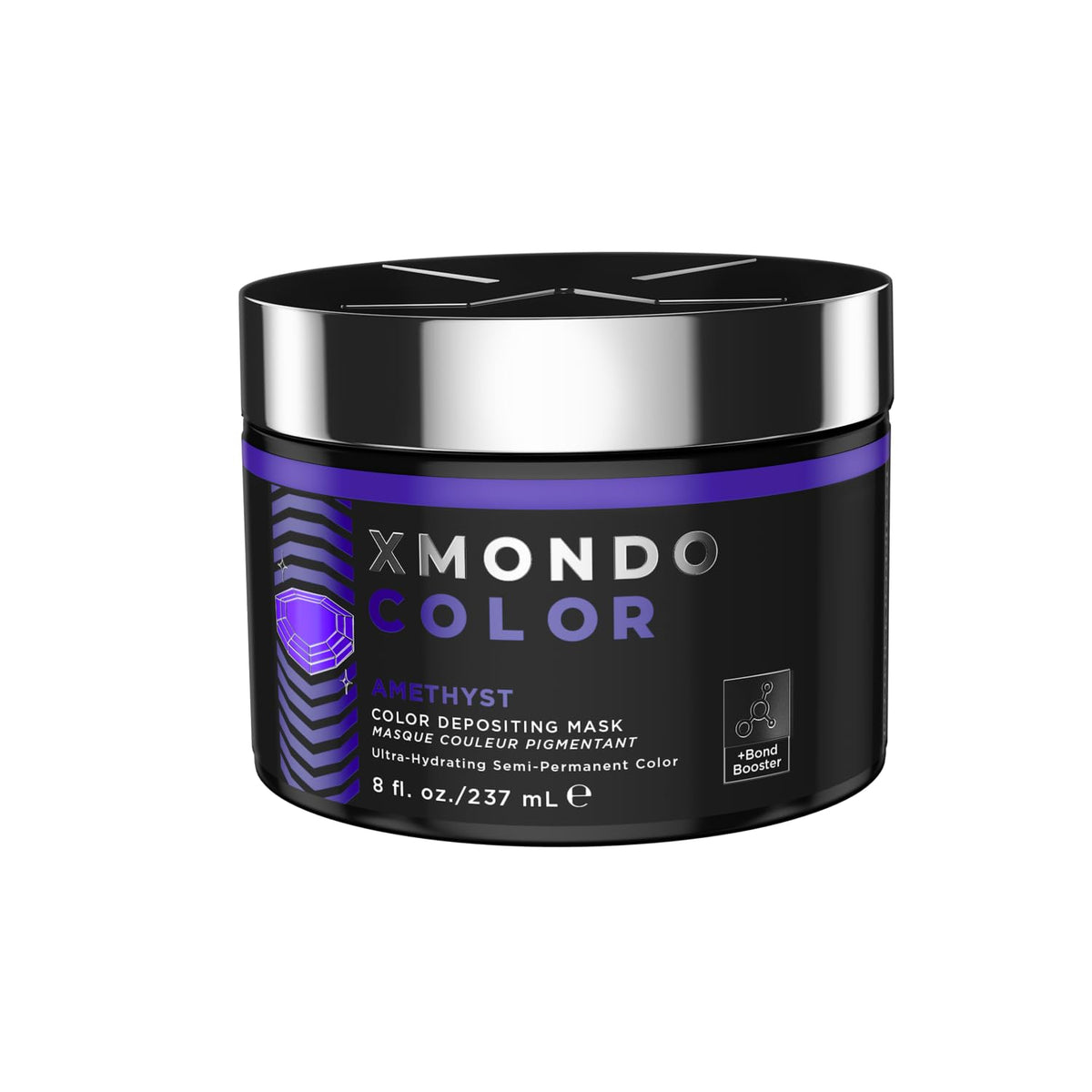 XMONDO Color Amethyst deposting mask bottle shows vibrant pigment ready for deposit
