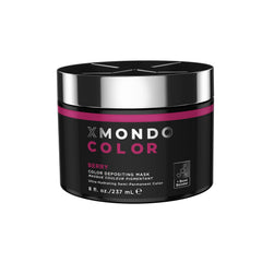 XMONDO Color Berry Mask dye bottle closeup showing vibrant pigment deposit for color-loving hair