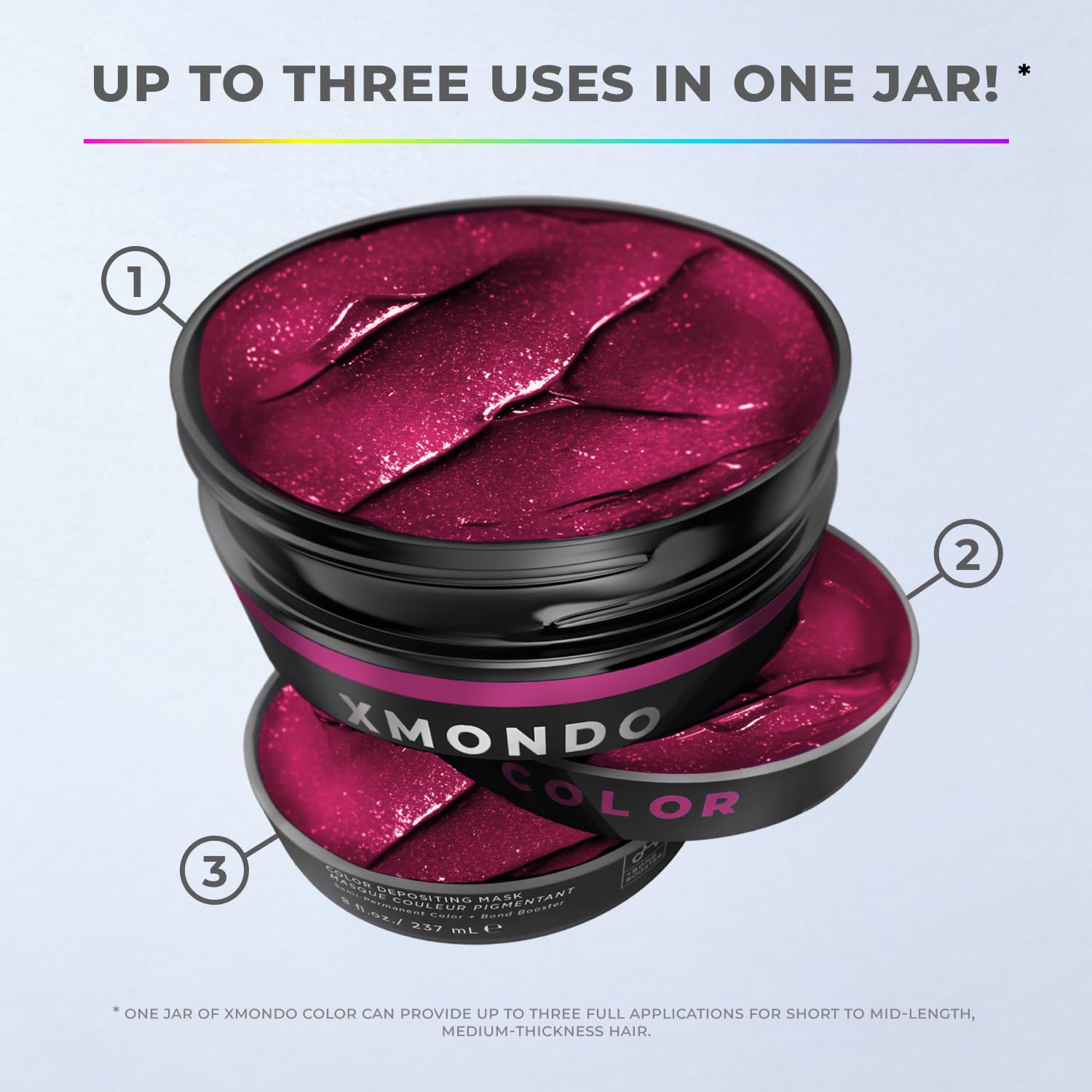 XMONDO Color Berry Mask final look featuring vivid color and healthy shine
