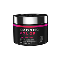 XMONDO pink-red shade shift mask jar showing vibrant color deposition for refreshed locks