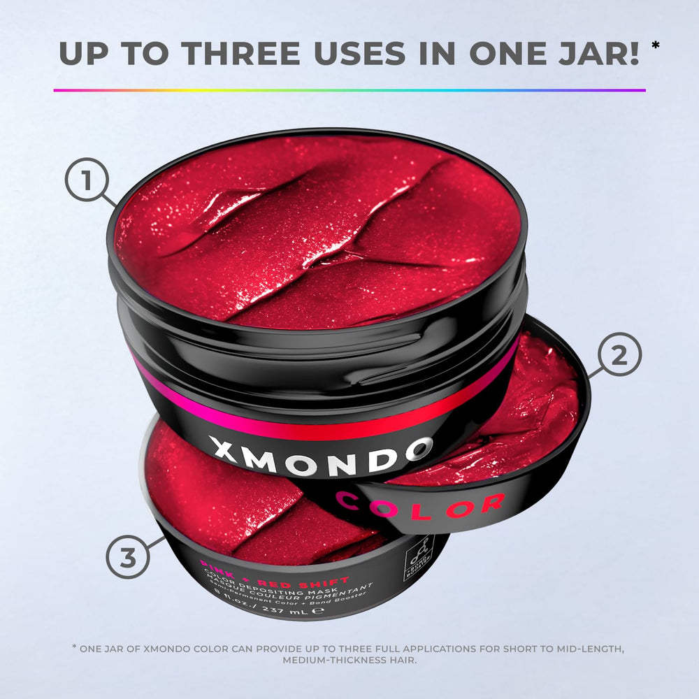 XMONDO shade-shift swirl on hair illustrating color-dynamic styling possibilities