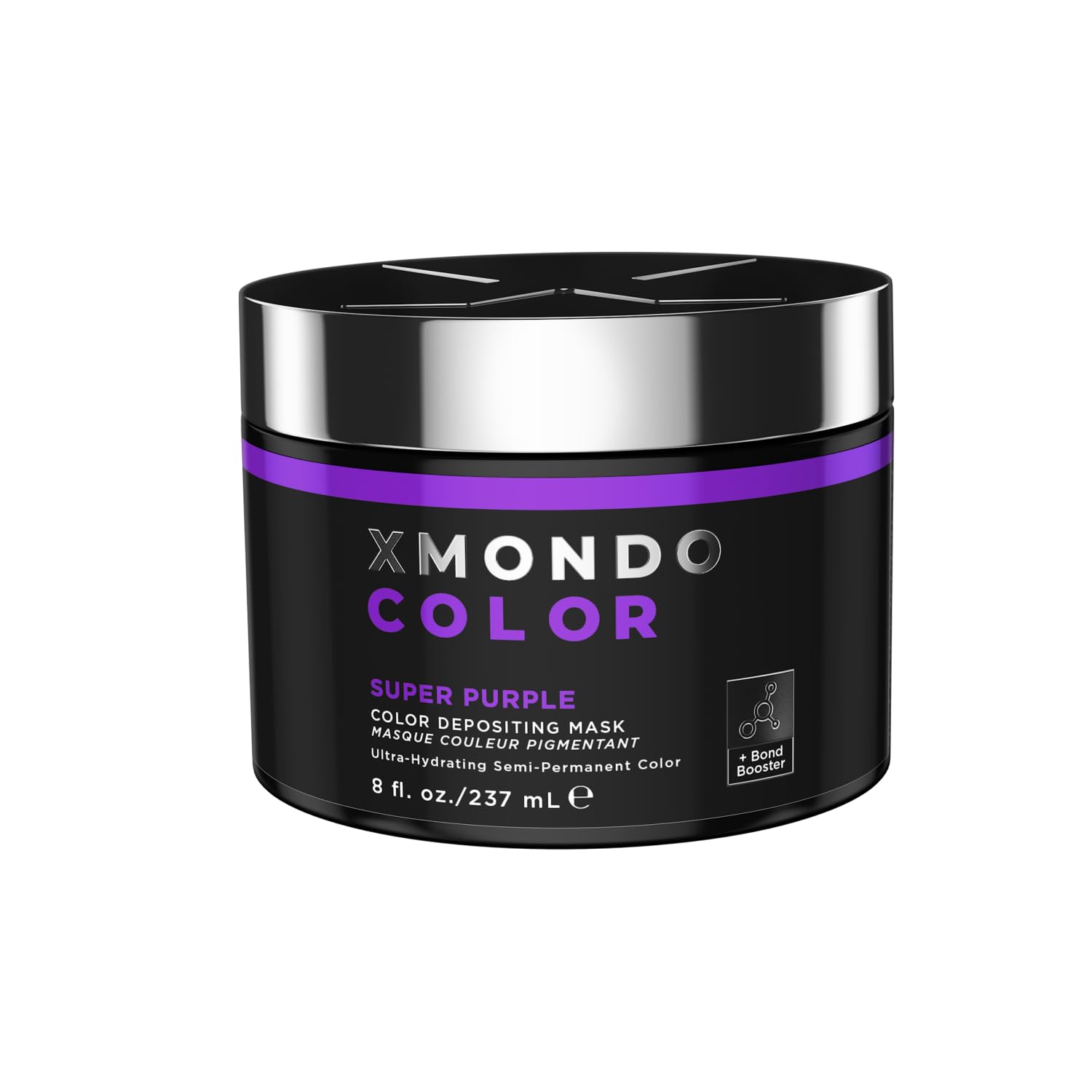 XMONDO Color Super Purple depositing mask bottle for vibrant color and hydration