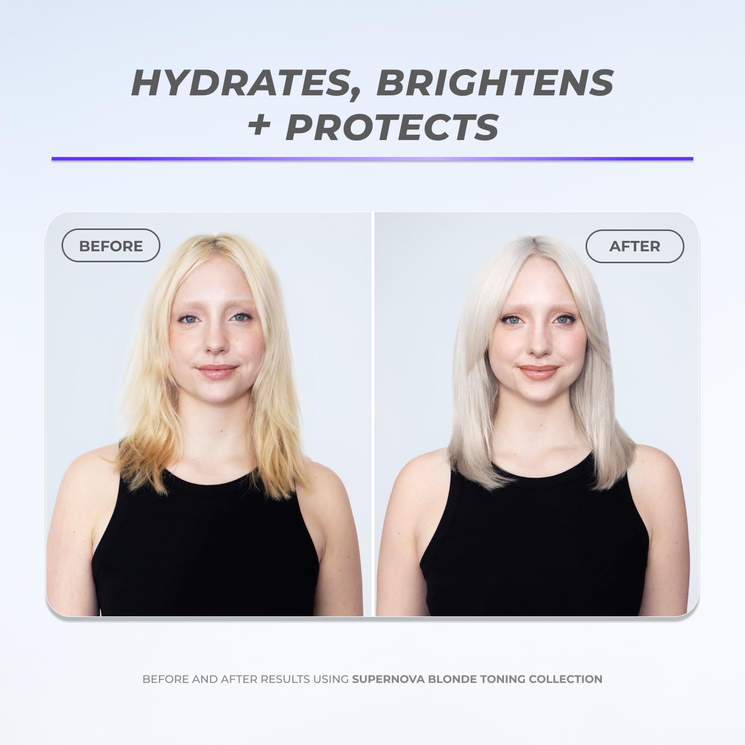 XMONDO hair-cuticle-shine closeup shows smoothing and glossy finish after use