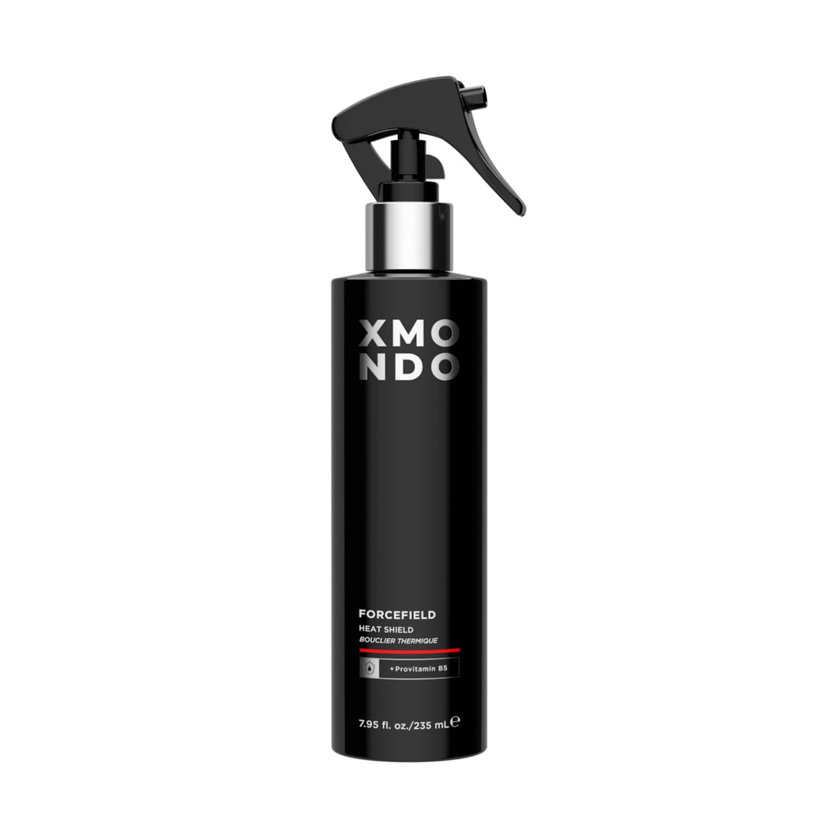 XMONDO Hair Forcefield Heat Shield bottle ready for quick heat protection before styling
